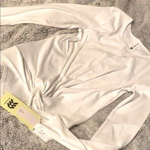 All In Motion White Running/Workout Shirt